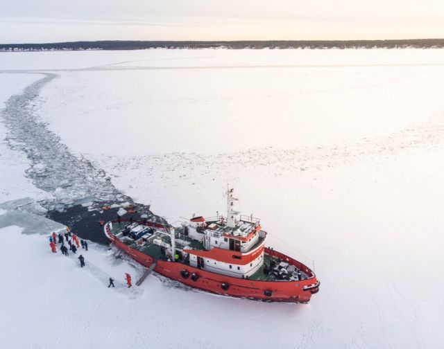 Lapponia Svedese con Nave rompighiaccio